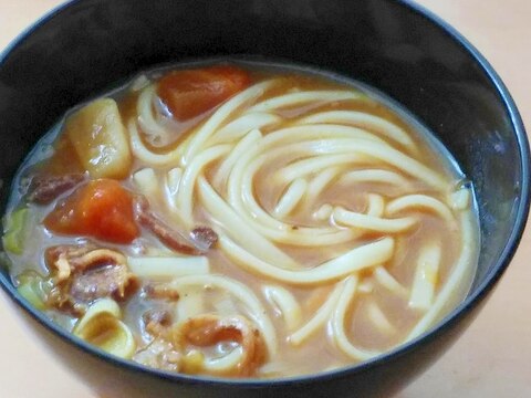 残りカレーのリメイク カレーうどん